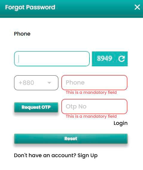 reset password khela88